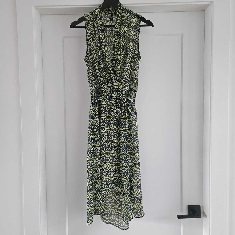 Kut from the Kloth Asymmetrical Dress - Black and Yellow